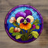 Pansy Circular Glass Suncatcher Worktop Saver